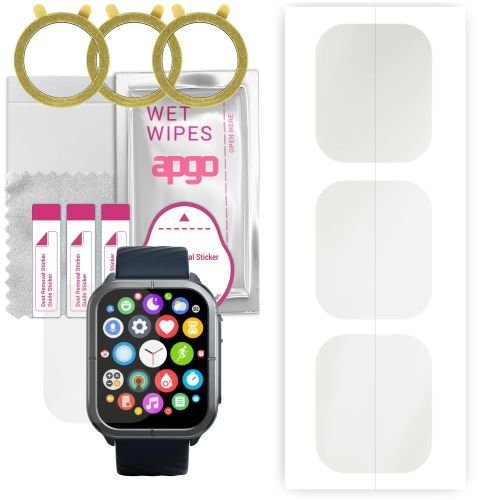 3x folia ochronna hydrożelowa MATOWA do Mibro Watch C3 - apgo Smartwatch Hydrogel MATTE Protection Ochrona na ekran smartwatcha