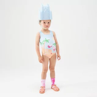 Stroje kąpielowe dla dziewczynek - Regatta Dziecięcy Strój Kąpielowy Jednoczęściowy Peppa Splash Niebieski, Rozmiar: 104 cm - grafika 1