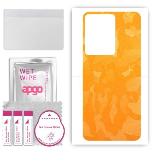 folia naklejka skórka strukturalna na TYŁ do Cubot A10 - Moro Camo Żółty - apgo SKINS