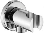 Akcesoria do armatury i ceramiki - LAVEO NPX 060O RONDO Przyłącze kątowe z uchwytem na słuchawką Wykończenie: chrom - miniaturka - grafika 1