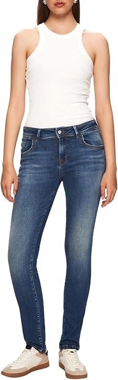 Ltb Jeansy Rurki Długie Niebieskie Z Przetarciami Bawełna Retro 27/30 Kwb