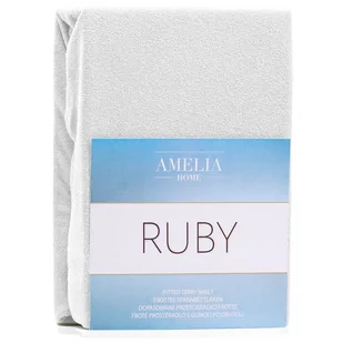 AmeliaHome Prześcieradło z gumką Frotte Białe RUBY 220-240x220+30 cm AmeliaHome - Prześcieradła - miniaturka - grafika 1