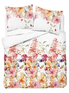 Pościel - Pościel satynowa 200x220 5478a kolorowe kwiaty - miniaturka - grafika 1