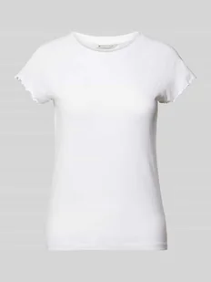 T-shirt z falistym wykończeniem - Koszulki i topy damskie - miniaturka - grafika 1