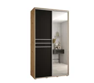 Szafy - Szafa przesuwna wysoka Davos 11 130 gł. 45 artisan + czarny + srebrny / Abiks Meble - miniaturka - grafika 1