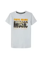 Koszulki dla dziewczynek - Pepe Jeans Koszulka dziewczęca Axel, biały, 4 Lata - miniaturka - grafika 1