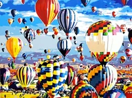 Malowanie po numerach - Malowanie Po Numerach BALONY 50x40 OBRAZ - miniaturka - grafika 1