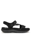 Sandały damskie - Rieker Sandały 64870-02 Czarny - miniaturka - grafika 1