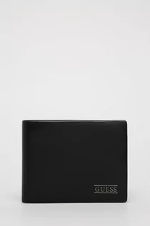 Portfele - Guess portfel skórzany SM2509.LEA20 męski kolor czarny - grafika 1