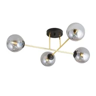 Lampy sufitowe - Magnum lampa sufitowa 4-punktowa czarna/złota/grafitowa 1269/4 - miniaturka - grafika 1