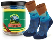 Skarpetki męskie - Górskie Skarpety Termoaktywne 70% Merynosa W Słoiku Mielonka Turystyczna Rozmiar 39-42 - miniaturka - grafika 1