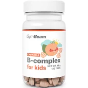 Kosmetyki kąpielowe dla dzieci - GymBeam B-Complex for Kids kompleks witamin z grupy B dla dzieci smak Apricot 120 tabletek - miniaturka - grafika 1