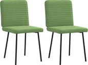 Krzesła - Krzesła stołowe, 2 szt., jasnozielone, aksamitne - miniaturka - grafika 1