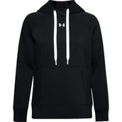 Bluzy sportowe damskie - Bluza damska Under Armour  Rival Fleece HB Hoodie black S - miniaturka - grafika 1