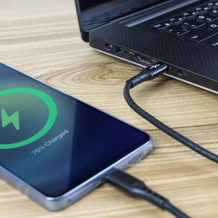 Wzmocniony kabel Ampere USB typ-C Lightning 1m szybki - Kable - miniaturka - grafika 3