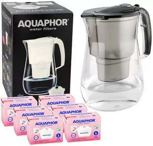 Dzbanek filtrujący wodę Aquaphor Onyx 4.2L CZARNY TRITAN + 6 Filtrów Wkładów Magnezowych MG+ - Dzbanki filtrujące - miniaturka - grafika 1