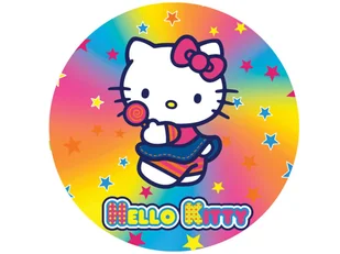 Dekoracyjny opłatek tortowy Hello Kitty - 20 cm - Ciasta i półprodukty do ciast - miniaturka - grafika 1