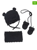 Czapeczki dla niemowląt - vertbaudet 3-częściowy zestaw w kolorze granatowym - miniaturka - grafika 1