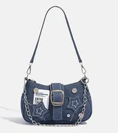 Torebki damskie - Torebka W Stylu Y2K Torba Niebieska Gwiazdki Gwiazdy Prezent Streetwear - miniaturka - grafika 1