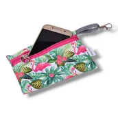 Etui na klucze - Etui na klucze etui na telefon saszetka portfelik flamingi - miniaturka - grafika 1