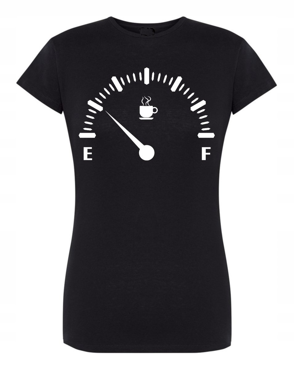 T-Shirt damski fajny nadruk KAWA PALIWO r.XXL