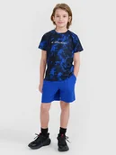 Spodnie i spodenki dla chłopców - 4F Spodenki sportowe szybkoschnące chłopięce - niebieskie 122/128 (6-8 lat) - miniaturka - grafika 1