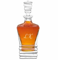 Karafki - Karafka geometric z grawerowanymi inicjałami dla konesera whisky - miniaturka - grafika 1