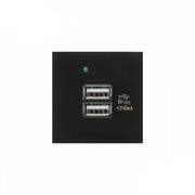 Żarówki LED - Maclean Gniazdo USB x2 z ładowarką pasuje do szklanych ramek MCE728B Czarne - miniaturka - grafika 1