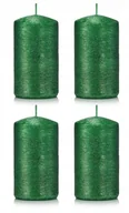 Świece - Świece ozdobne zielone walec kokon 10/6 zestaw 4 - miniaturka - grafika 1