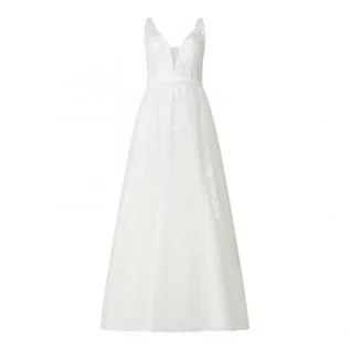 Sukienki - Suknia ślubna z kwiatowymi haftami - Unique - grafika 1