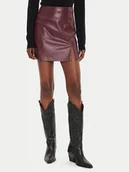 Spódnice - Noisy May Spódnica z imitacji skóry Clara 27021277 Bordowy Regular Fit - miniaturka - grafika 1