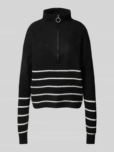 Sweter z dzianiny z kołnierzem model ‘NEWALICE’ - Swetry damskie - miniaturka - grafika 1