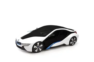 BMW I8 R/C skala1:24  Rastar 48400 samochód sterowany biały - Zabawki zdalnie sterowane - miniaturka - grafika 1