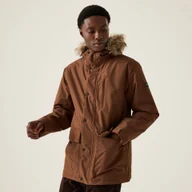 Kurtki i kamizelki sportowe męskie - Regatta Męska kurtka zimowa ocieplana z kapturem Salinger IV Brązowy, Rozmiar: 3XL - miniaturka - grafika 1