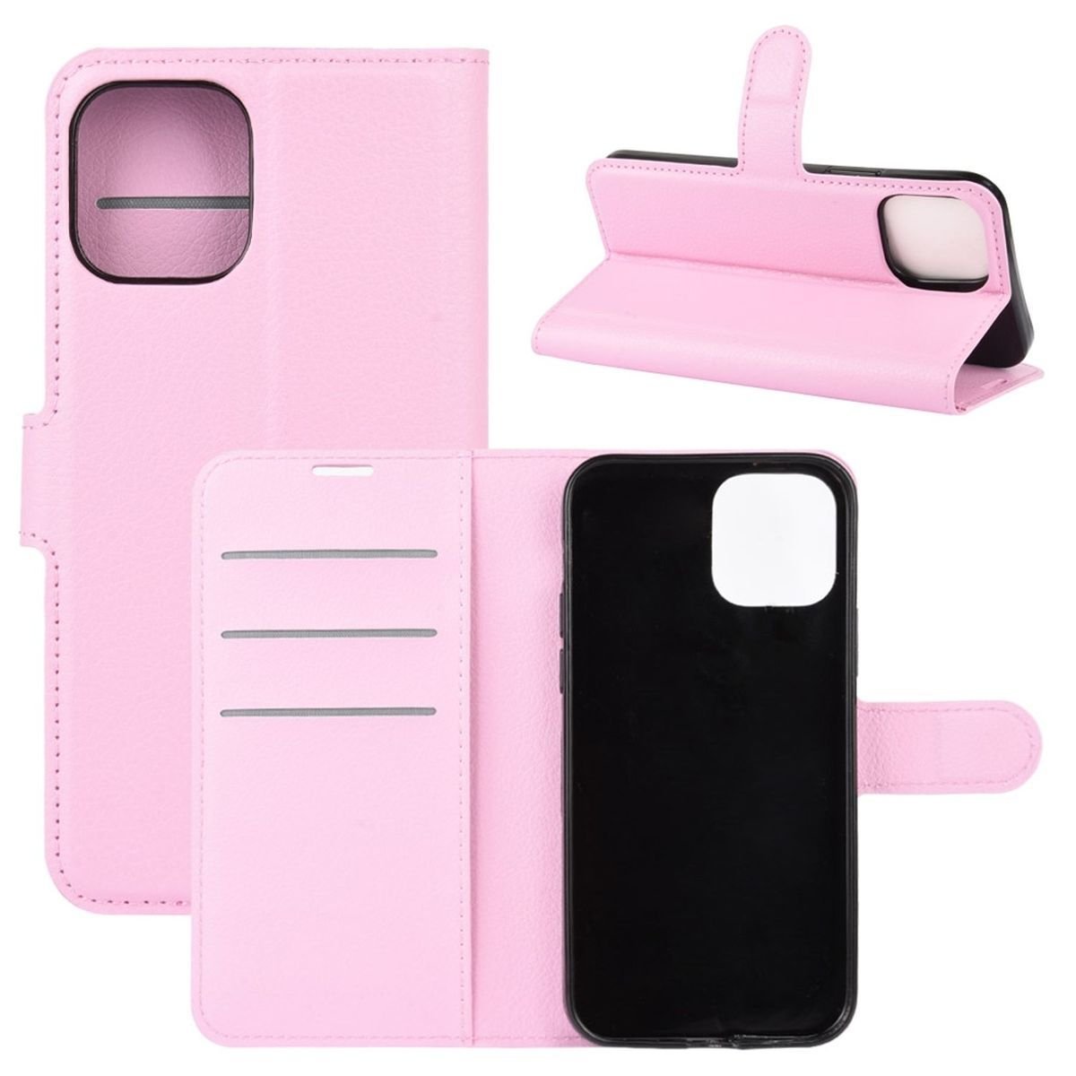 Etui na telefon komórkowy Cover Wallet Bookstyle Case Bumper, Kolor:Różowy, Wybierz model:Samsung Galaxy A72 5G