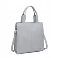 Torebki damskie - Torebka Damska Worek Shopper LUIGISANTO Szara Format A4 - miniaturka - grafika 1