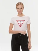 Koszulki i topy damskie - Guess T-Shirt W1YI1B I3Z14 Różowy Slim Fit - miniaturka - grafika 1