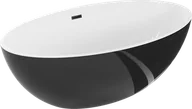 Wanny - Mexen Nike wanna wolnostojąca 175 x 100 cm, biała/czarna, przelew czarny - 54071751075-70 - miniaturka - grafika 1