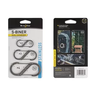 Nite Ize - S-Biner Set #2, #3, #4 - Stalowy - SB234-03-11 - Sprzęt wspinaczkowy - miniaturka - grafika 1
