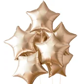 Baby shower i roczek - Balony Urodzinowe Zestaw Balonów Foliowych 10szt Gwiazdki Na Roczek Chrzest - miniaturka - grafika 1