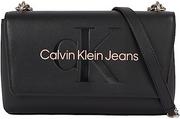 Torebki damskie - Calvin Klein Damskie torby Sculpted Ew Flap Conv25 Mono, czarne z różą, jeden rozmiar, Czarny z różą, Rozmiar Uniwersalny - miniaturka - grafika 1