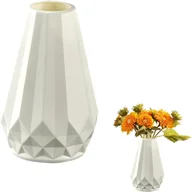 Wazony i flakony - Nietłukący się wazon na kwiaty, plastikowe wazony na kwiaty z PE, trwały, dekoracyjny wazon na kwiaty, mały, biało-różowy wazon, kreatywne pojemniki ( - miniaturka - grafika 1