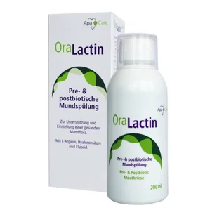 APACARE OraLactin 200ml - płyn do płukania jamy ustnej z postbiotykami i kwasem hialuronowym - Płyny do płukania jamy ustnej - miniaturka - grafika 1