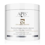 Maseczki do twarzy - Apis Exclusive Terapis rozświetlająca maska z perłą złotą algą i kawiorem 200ml - miniaturka - grafika 1