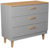 Komody - Komoda DENVER 100 szara/hikora KOCOT MEBLE - miniaturka - grafika 1