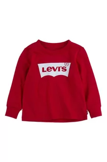 Bluzki dla chłopców - Levi's Longsleeve dziecięcy kolor czerwony z nadrukiem - grafika 1