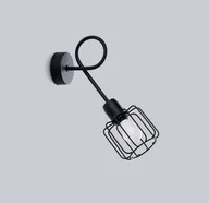 Lampy ścienne - Nietuzinkowy kinkiet z drucianym kloszem SL.1117 z serii BELUCI  - miniaturka - grafika 1