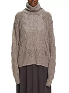 Swetry damskie - ESPRIT Sweter damski, 029/Brown Grey 5, XL - miniaturka - grafika 1