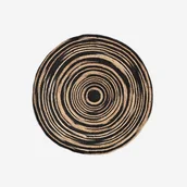 Dywany - Okrągły dywan z juty czarny Ø90 cm Naturalny, trwały i ręcznie wykonany - miniaturka - grafika 1