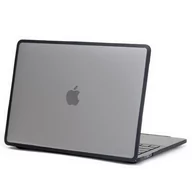 Części i akcesoria do laptopów - Hard Case TPU+PC etui obudowa MacBook Air 13 M2 A2681 2022 (Matte Clear+Black Edge) - miniaturka - grafika 1